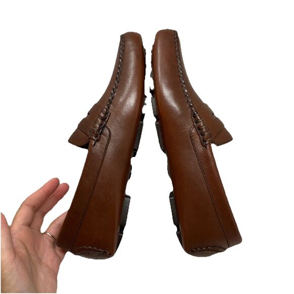J Crew Mens Leather Driving Loafers 9 Brown Dress‎ Shoes Moccasin AW685 main image 7